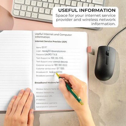 Clever Fox Password Book with alphabetical tabs. Internet Address Organizer - Image 5