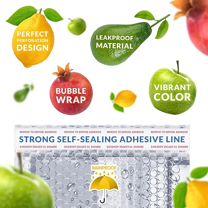Amiff Silver Thermal Bubble Mailer, 5 x 9 Inches. 10 Pack Metallic Bubble - Image 4