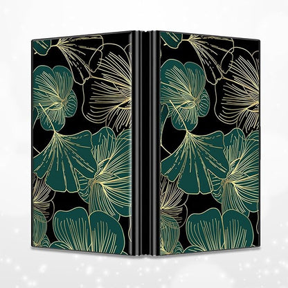 BWEGRHE Slim Credit Card Holder, Art Leaf RFID Blocking Metal Wallet - Image 4
