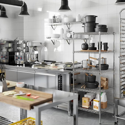 Regal Altair 24" Deep x 24" Wide x 64" Height Wire Shelving Kit | 5-Tier | NSF - Image 6