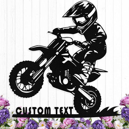 Custom Motorcycle Metal Signs Personalized Dirt Biker Name Sign Custom Garage by HengMeiZiK