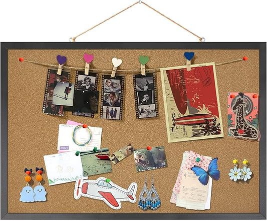FEBSNOW Cork Board Bulletin Board 23 x 15.7Inches by HOMECRAFTBEAUTYBABY
