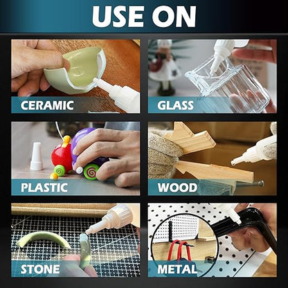 Super Glue Liquid, Instant Clear Cyanoacrylate Medium Thin Viscosity Adhesive - Image 3
