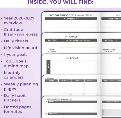 Clever Fox Dated Planner 2026-2027 – Weekly Life Planner Notebook - Image 5