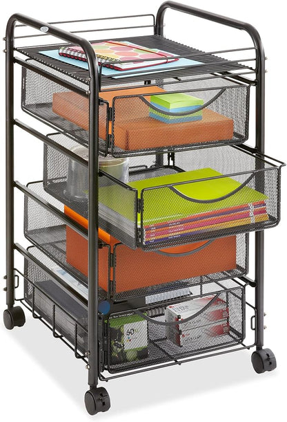 Safco Onyx Rolling File Cart - Image 2