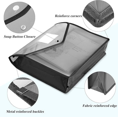 10 Pieces Plastic File Folders Envelope Expanding File Wallet Organizer - Image 3