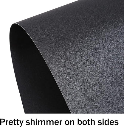 100 Sheets Black Shimmer Cardstock 8.5 x 11 Metallic Paper, Goefun 80lb - Image 3
