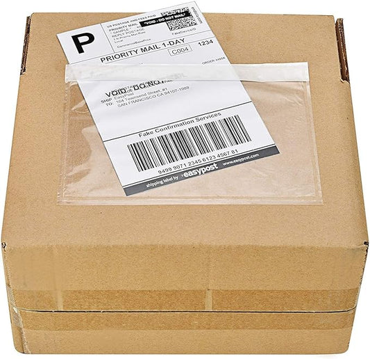 9527 Product 6" x 9" Clear Adhesive Top Loading Packing List Clear Shipping by 9527+Product