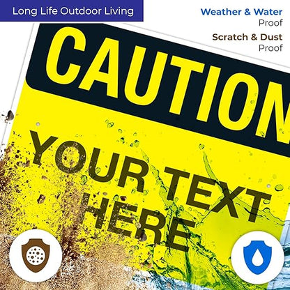 Custom Caution Sign, OSHA Sign, 24x30 Inches, Rust Free .063 Aluminum, Fade - Image 5