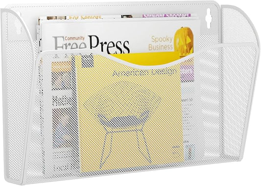 GDINDINFAN Single Pocket Wall File Holder, Mesh Hanging File Folder Paper by GDINDINFAN