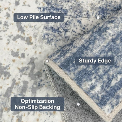GENIMO Washable Area Rugs for Living Room, 8x10 Modern Non Slip Rugs, Low Pile - Image 7