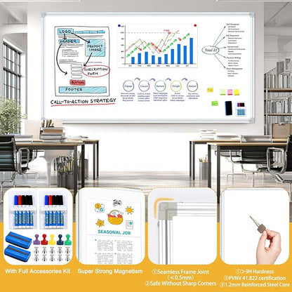 4'x8' WhiteBoard Magnetic Dry Erase White Board - Image 5