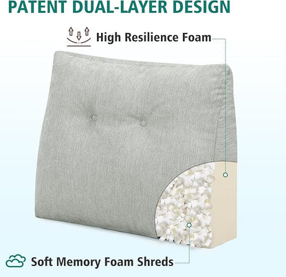 TANYOO Back Support Pillow for Recliner Soft Dual Layer Lumbar Support Pillow - Image 2