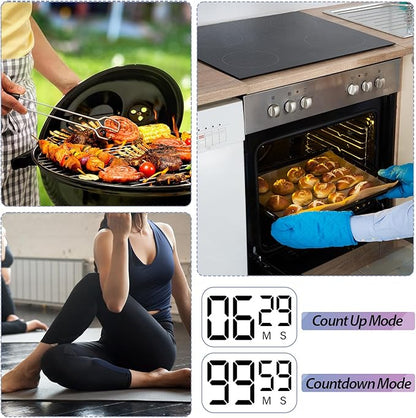 Weewooday 24 Pcs Digital Kitchen Timer Magnetic Timer Bulk On/Off Switch Minute - Image 3