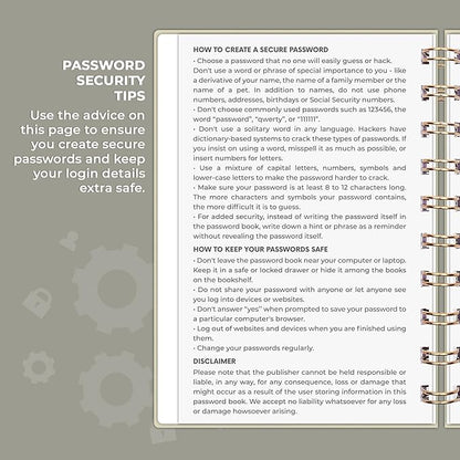 Clever Fox Password Book Spiral – Mini Internet Address & Password Organizer - Image 5