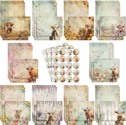 TaoBary 160 Pcs Stationery Paper Set 50 Double Sided Stationery Papers by TaoBary