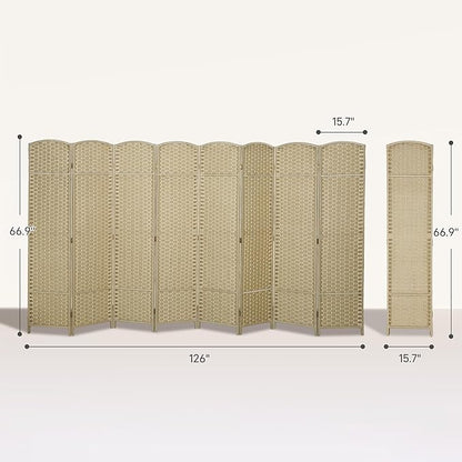 HOMCOM Room Divider, 8 Panel Folding Privacy Screen, 5.6' Tall Freestanding - Image 7