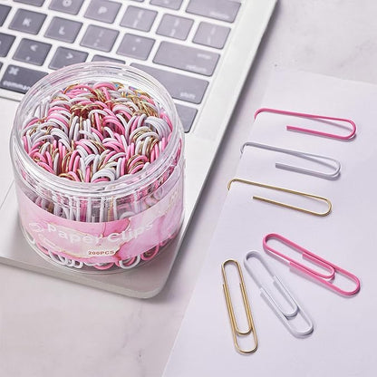 NEEWAY 200pcs Large Pink Paper Clips, 2 Inch Jumbo Paper Clip, Ceative Colored - Image 6