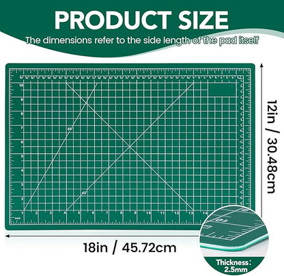 CLOYAN Cutting Mat 12"x18", 1 Pack Double-Sided 5-Ply Self Healing Sewing - Image 2