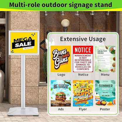 INNOVSIGN 3Packs Heavy Duty Adjustable Pedestal Poster Sign Stand, 8.5x11 - Image 9