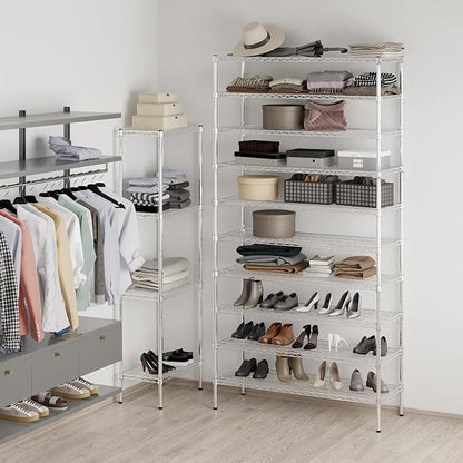 Regal Altair 18" Deep x 48" Wide x 96" Height Wire Shelving Kit | 10-Tier | NSF - Image 4
