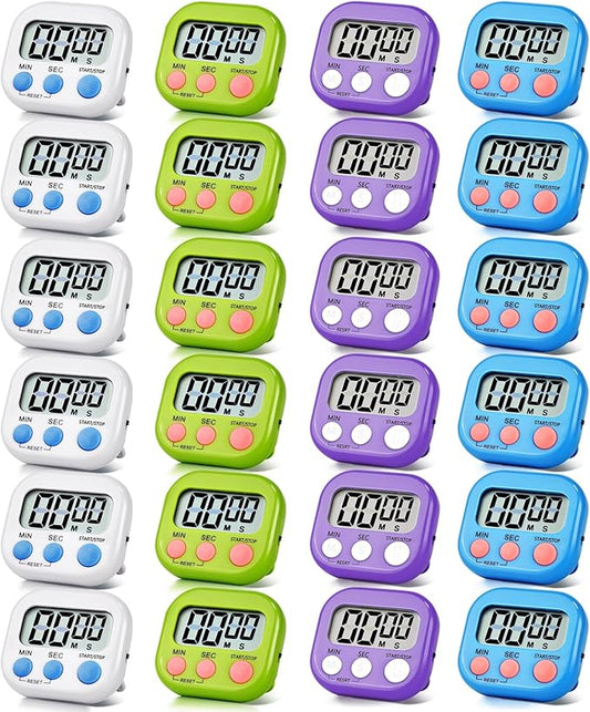 24 Pack Timers Magnetic Kitchen Timer Cooking Timers by Unknown