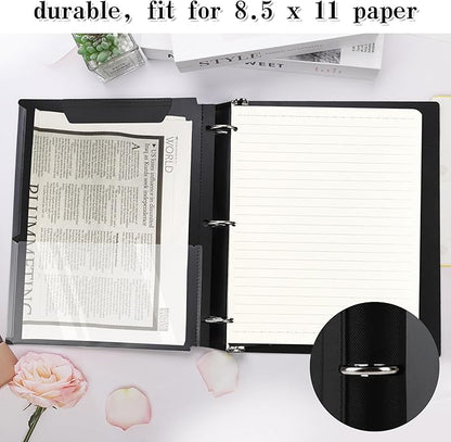 Tashkummy 360° Pivotable 3 Ring Binder, Upgraded Foldable Binders 1 inch 12 Pack - Image 9