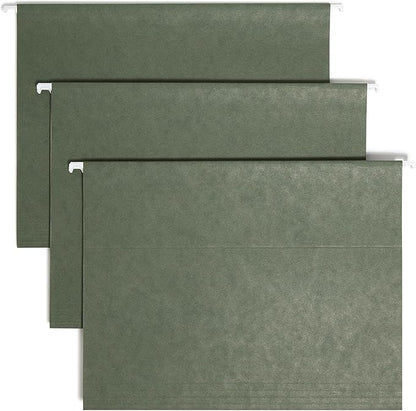 Smead Hanging File Folder, 1/5-Cut Adjustable Tab, Letter Size, Standard Green by SMEAD