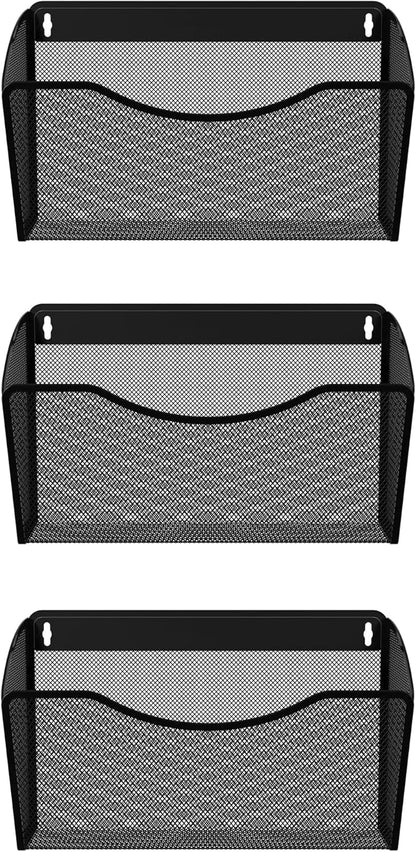 EasyPAG 3 Single Pocket Wall File Organizer, Mesh Hanging File Folder Organizer - Image 2