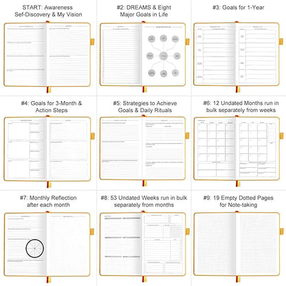 Undated Luxurious Weekly & Monthly Planner to Increase Productivity Hit Your - Image 5