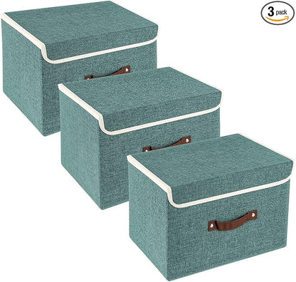 TYEERS Collapsible Storage Boxes, Washable Fabric Storage Bins by StorageOrganization