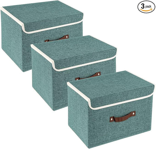 TYEERS Collapsible Storage Boxes, Washable Fabric Storage Bins by StorageOrganization