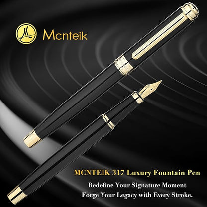 MCNTEIK 317 Fountain Pen, Stunning Luxury Piano Lacquer, 18K Gilded Nib - Image 4