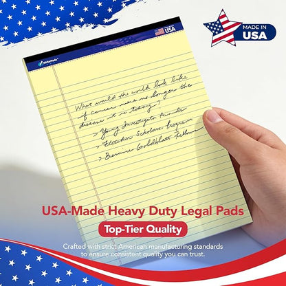 WritePads Legal Pads 8.5 x 11, Wide Ruled Note Pads, 50 Sheets, Sturdy back - Image 9