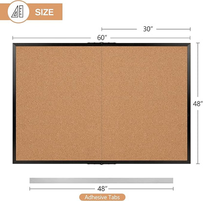 Board2by Extra Large Cork Bulletin Board 60" X 48", Foldable Notice Pin Board - Image 3