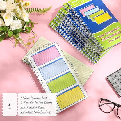Sinmoe 1 Pcs Spiral Bound Phone Message Book - Image 2