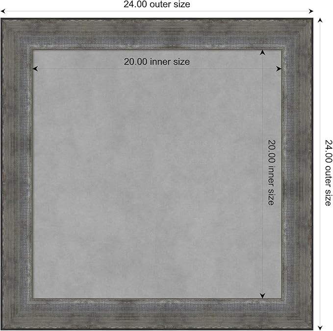 Amanti Art Silver Framed Magnetic Board 24x24 Medium Vision Board - Image 3