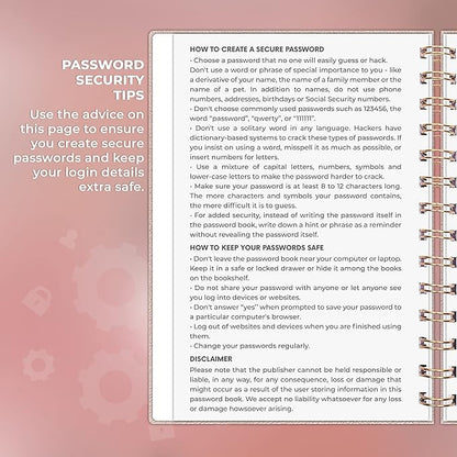 Clever Fox Password Book Spiral – Internet Address & Password Organizer - Image 5