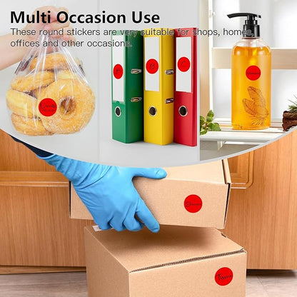 Red 1 Inch Round Color Coding Labels - Image 7