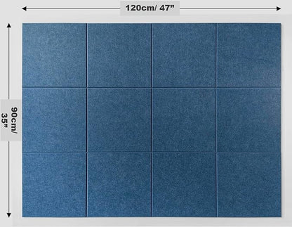 DECORITA Blue Felt Notice Board 47"x35" | Large Cork Bulletin Board Alternative - Image 3