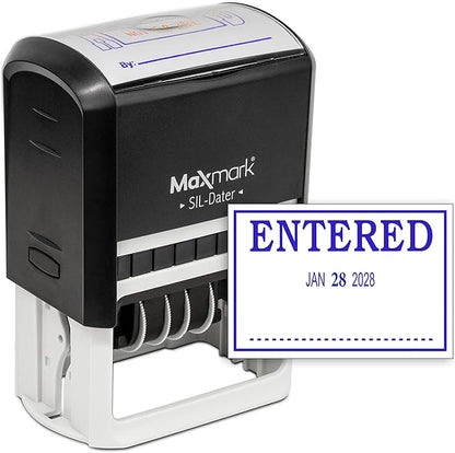 MaxMark Large Self-Inking Rubber Date Office Stamp by Maxmark