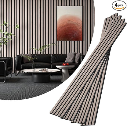 VallisCo 4-Piece Wood Slat Acoustic Panels by VallisCo