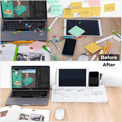 Varhomax Glass Weekly Dry Erase Desk White Board, Desktop to Do List Planner - Image 4