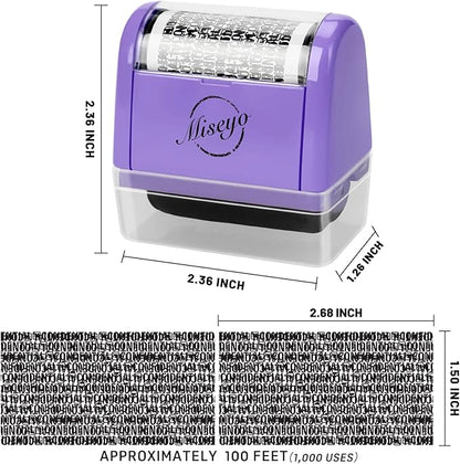 Miseyo Wide Identity Theft Protection Roller Stamp Set - Image 2