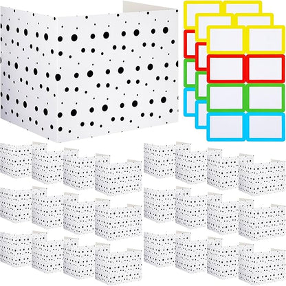 Crtiin 24 Pcs Privacy Folders for Students Desk Dividers Standard School by Crtiin