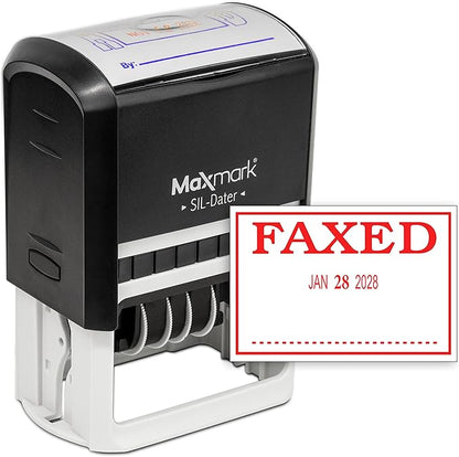 MaxMark Large Self-Inking Rubber Date Office Stamp by Maxmark