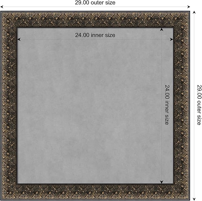 Amanti Art Black Framed Magnetic Board 29x29 Medium Vision Board - Image 4