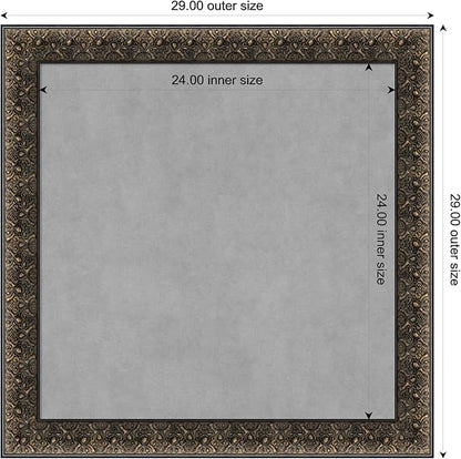 Amanti Art Black Framed Magnetic Board 29x29 Medium Vision Board - Image 4