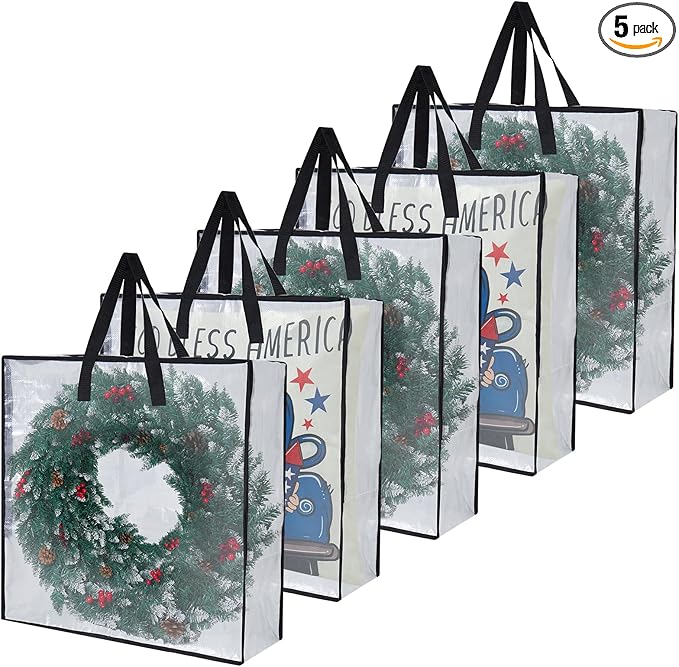 PWRSC 5-Pack Clear Heavy Duty Moving Bags and Storage Bags, 25 Gallon Large by Unknown