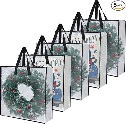 PWRSC 5-Pack Clear Heavy Duty Moving Bags and Storage Bags, 25 Gallon Large by Unknown